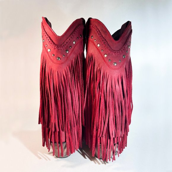 Liberty Black Women's Vegas Fringe Western Boots - Snip Toe, Boho - Picture 4 of 10